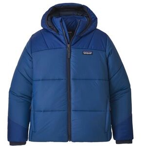 Boy's / Kids Patagonia Dark Blue Zip Up Puffer Coat / Jacket w/ Hood Size M 10